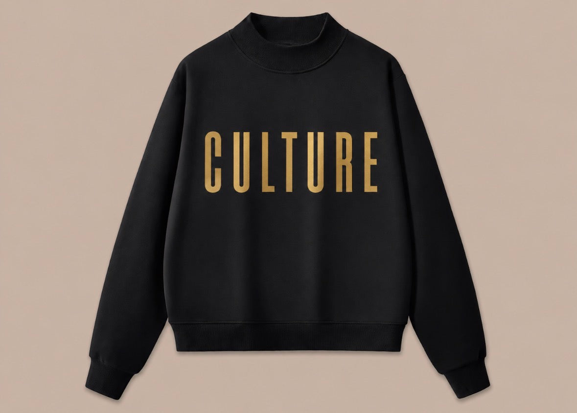 Culture Mock Neck Oversized Sweatshirt
