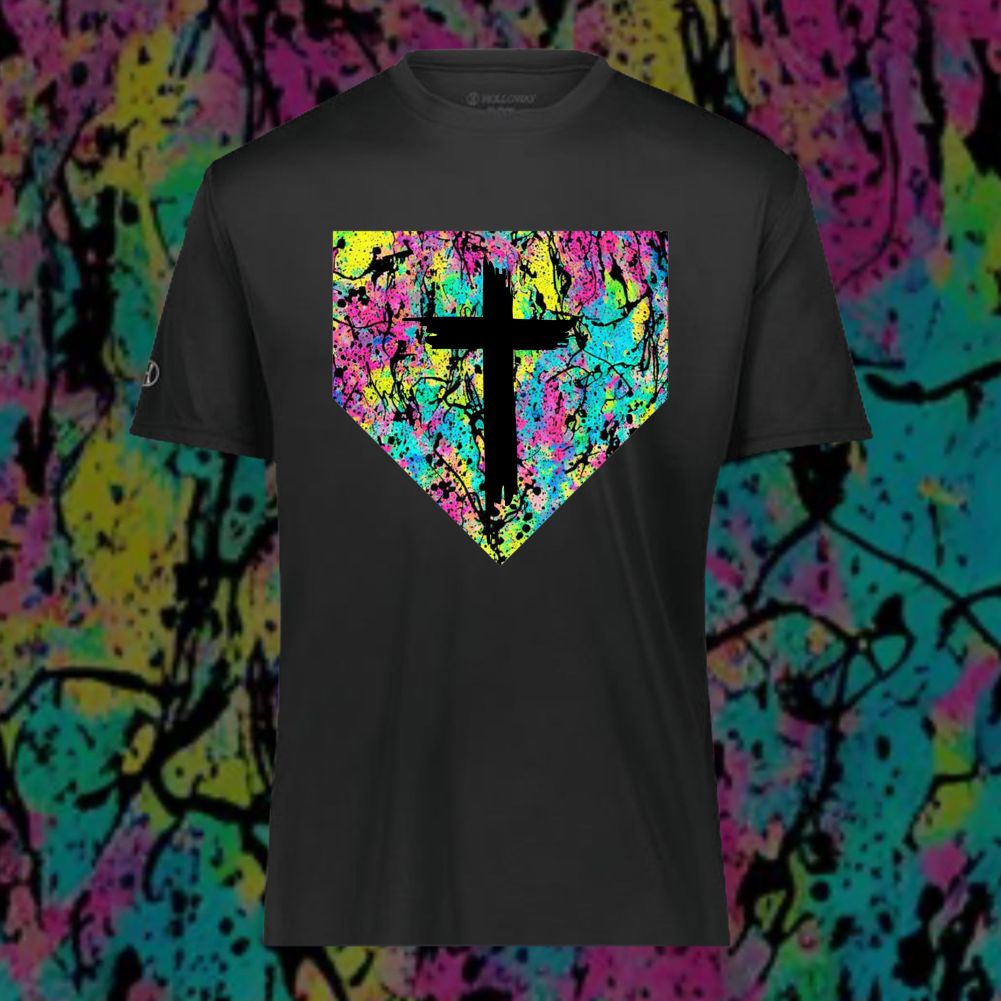 Splatter Paint Cross Shirt