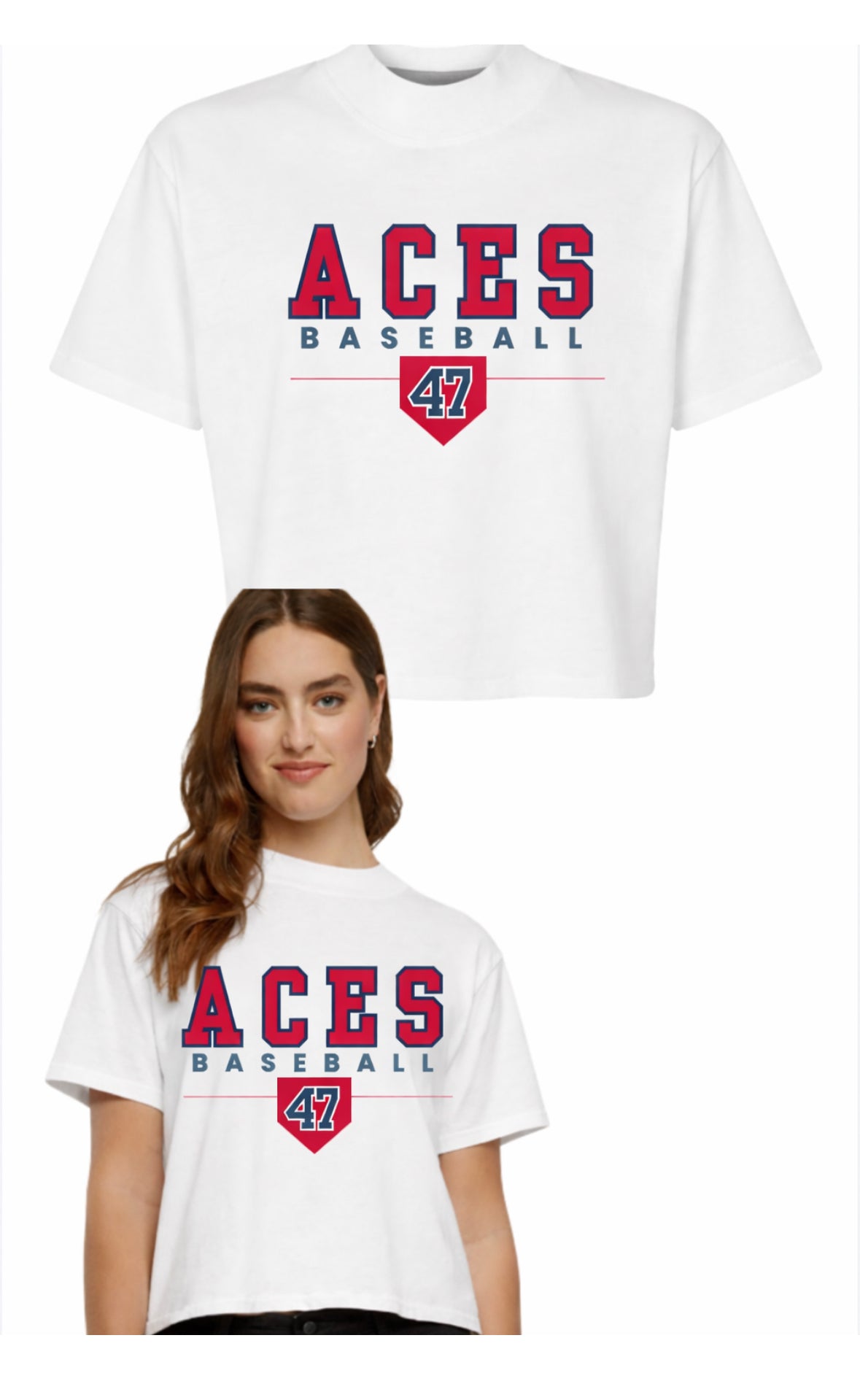 Aces Number Boxy Tee