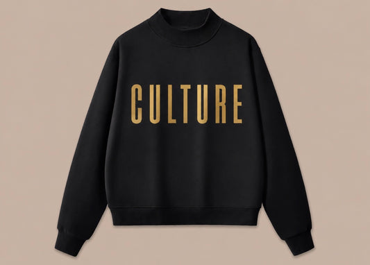 Culture Mock Neck Oversized Sweatshirt