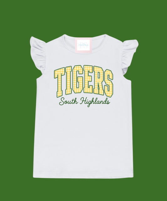 Tigers Ruffle Sleeveless Shirt
