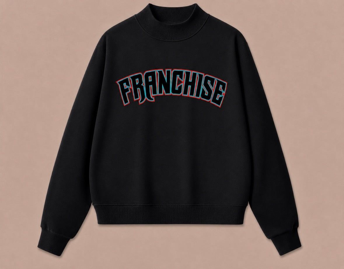 Franchise Mock Neck Oversized Sweatshirt