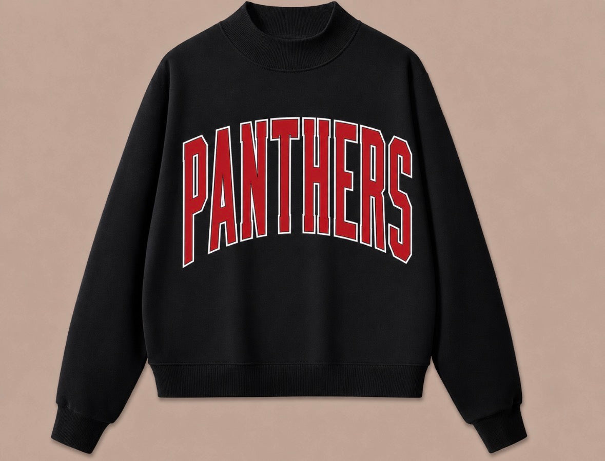 Panthers Mock Neck Oversized Sweatshirt