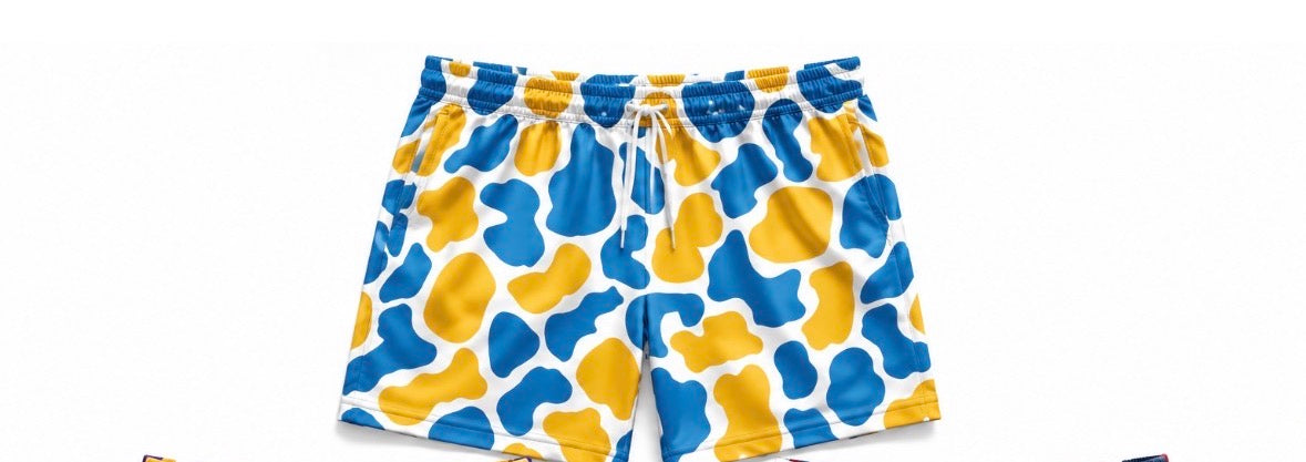 Blue/Yellow Camo Shorts