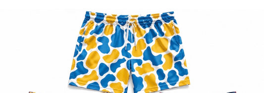 Blue/Yellow Camo Shorts