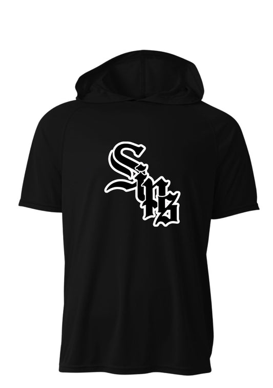 SIPS Black Hooded Performance Tee