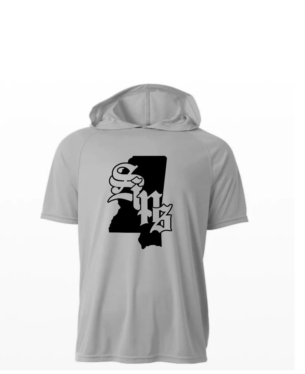 SIPS Grey Hooded Performance Tee