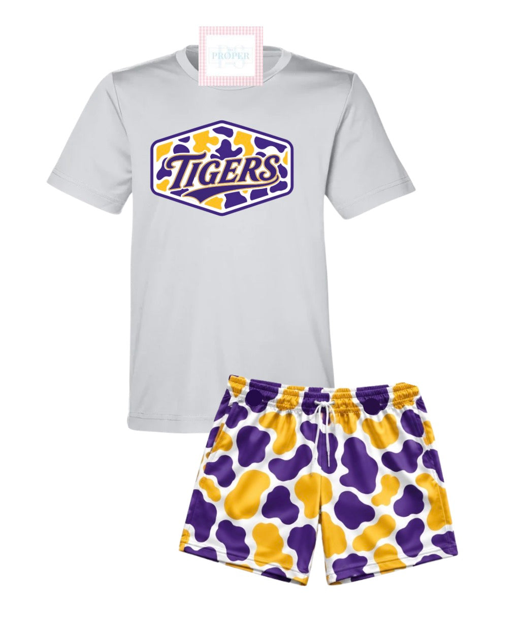 Tigers Purple/Gold Camo Tee