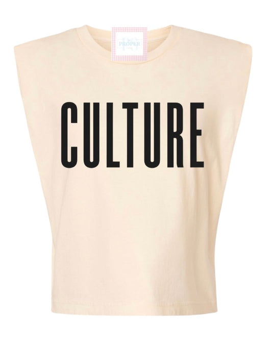 Culture Sleeveless Boxy Tee