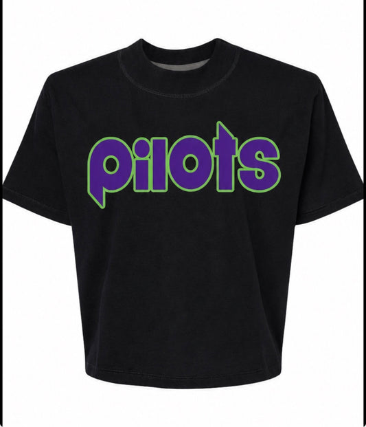 Black Crop Women’s Pilots Tee