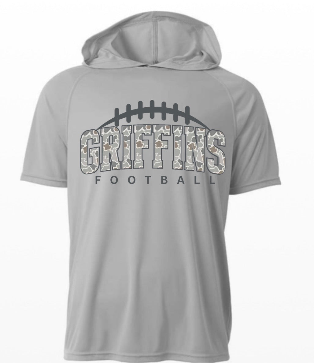 Griffins Football Hooded Drifit Grey