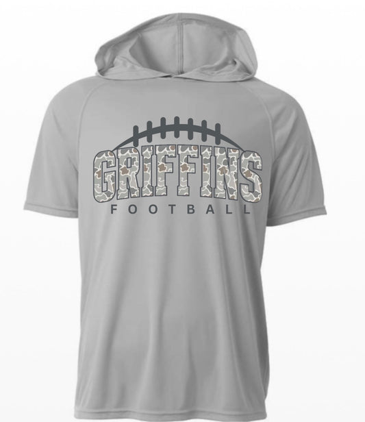 Griffins Football Hooded Drifit Grey