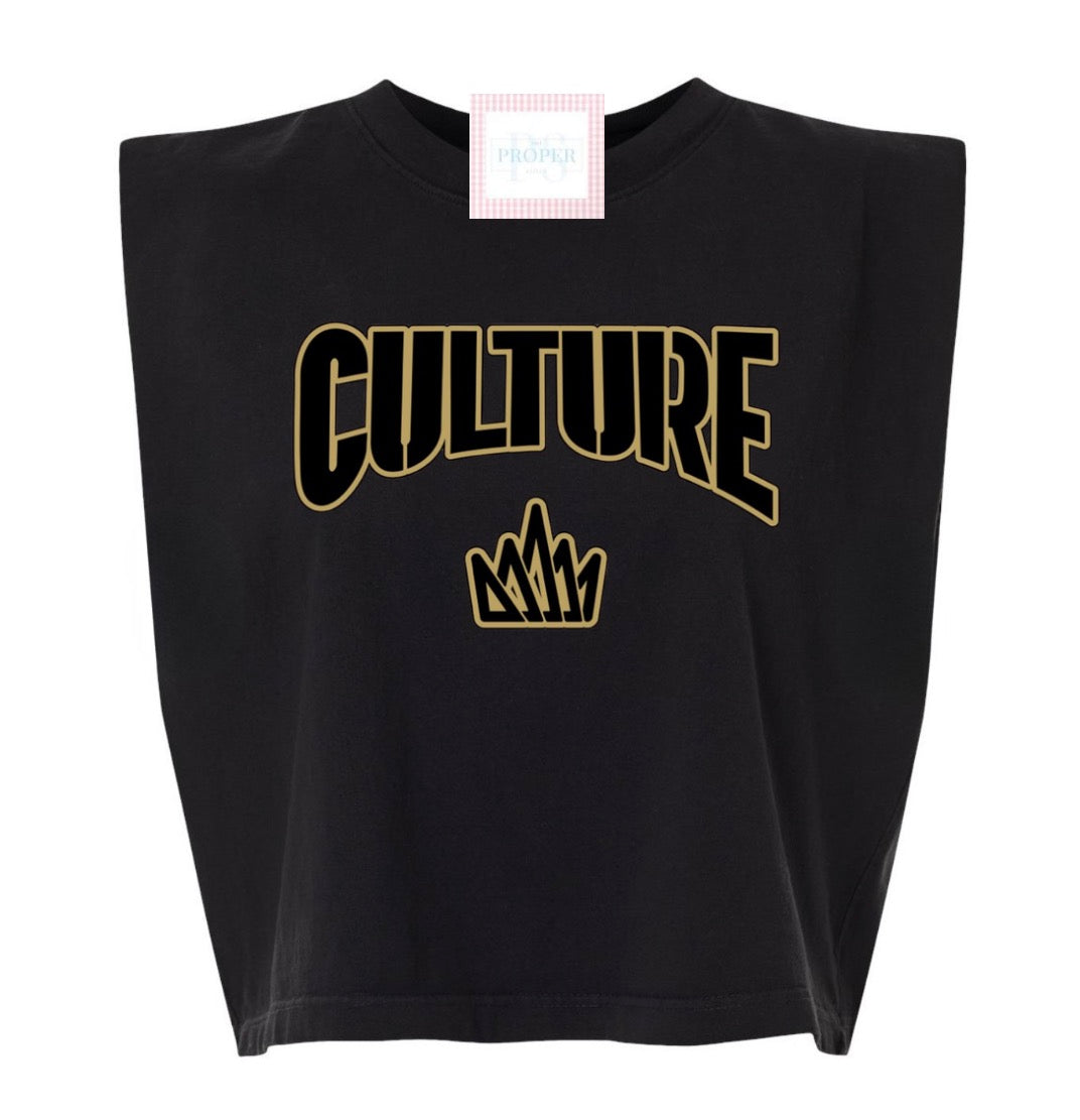 Culture Black Muscle Tank