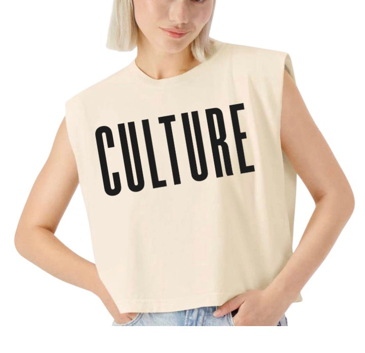 Culture Sleeveless Boxy Tee
