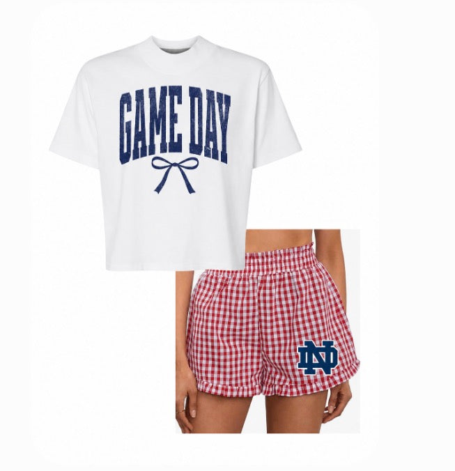 Red Gingham ND Shorts