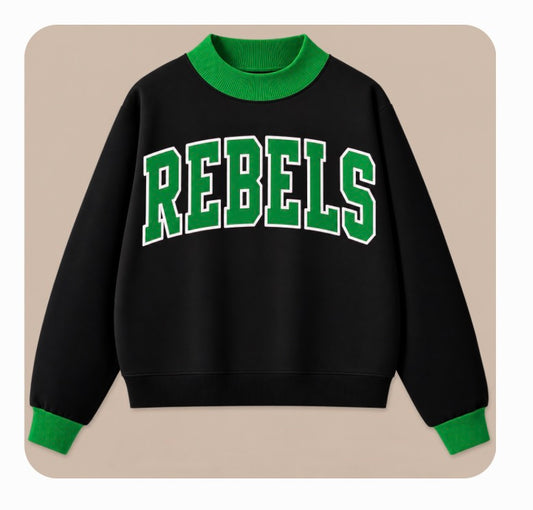 Color block Rebels Mock Neck