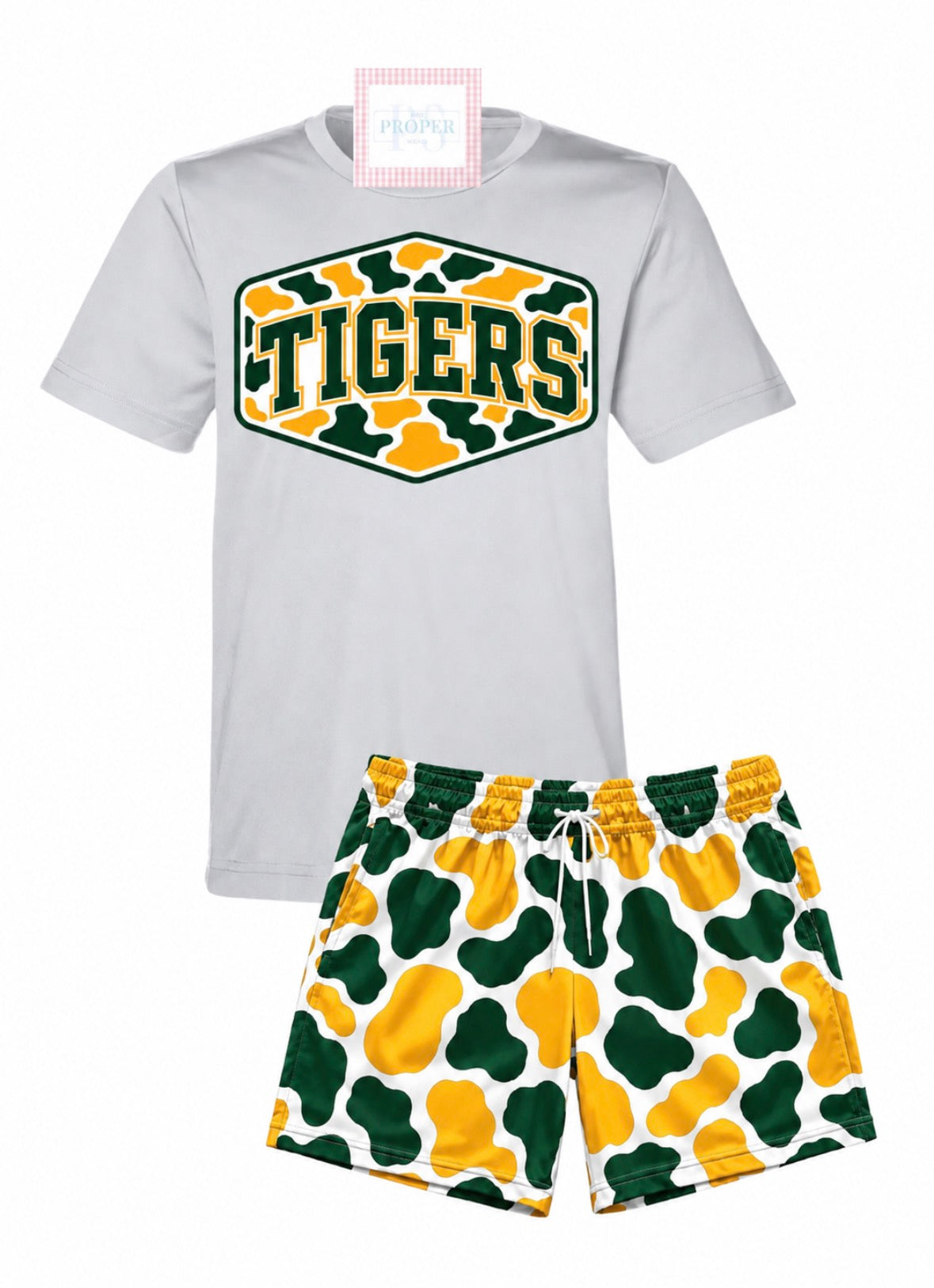 Green/Yellow Camo Shorts