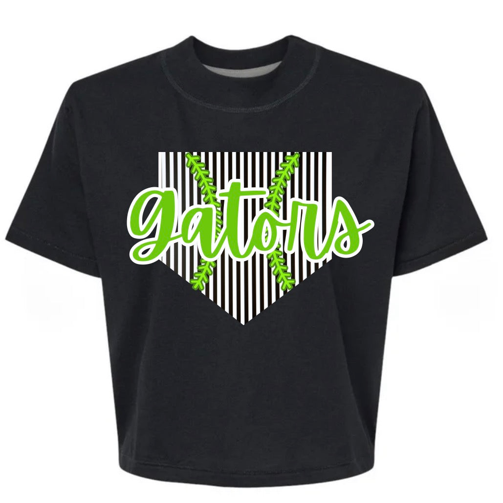 Striped Gators Home Plate Crop