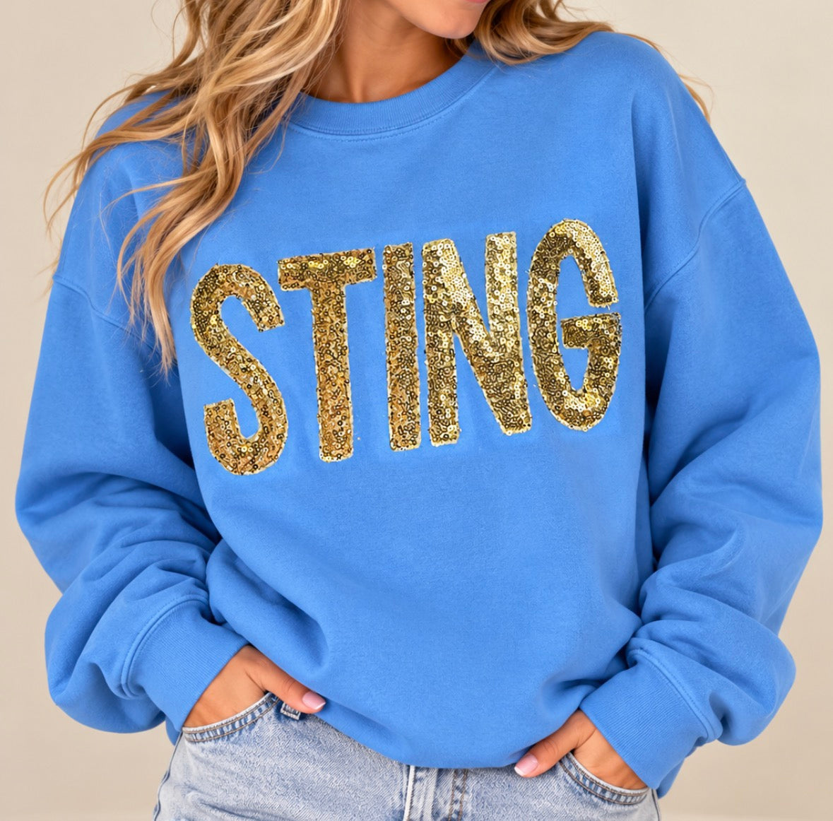 Sting Sequin Appliqué Sweatshirt