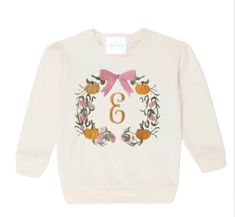 Pumpkin Monogram Sweatshirt