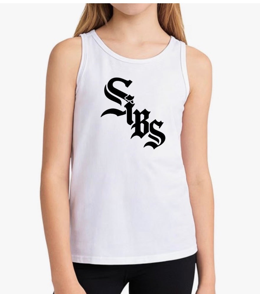 Girls White SIBS tank