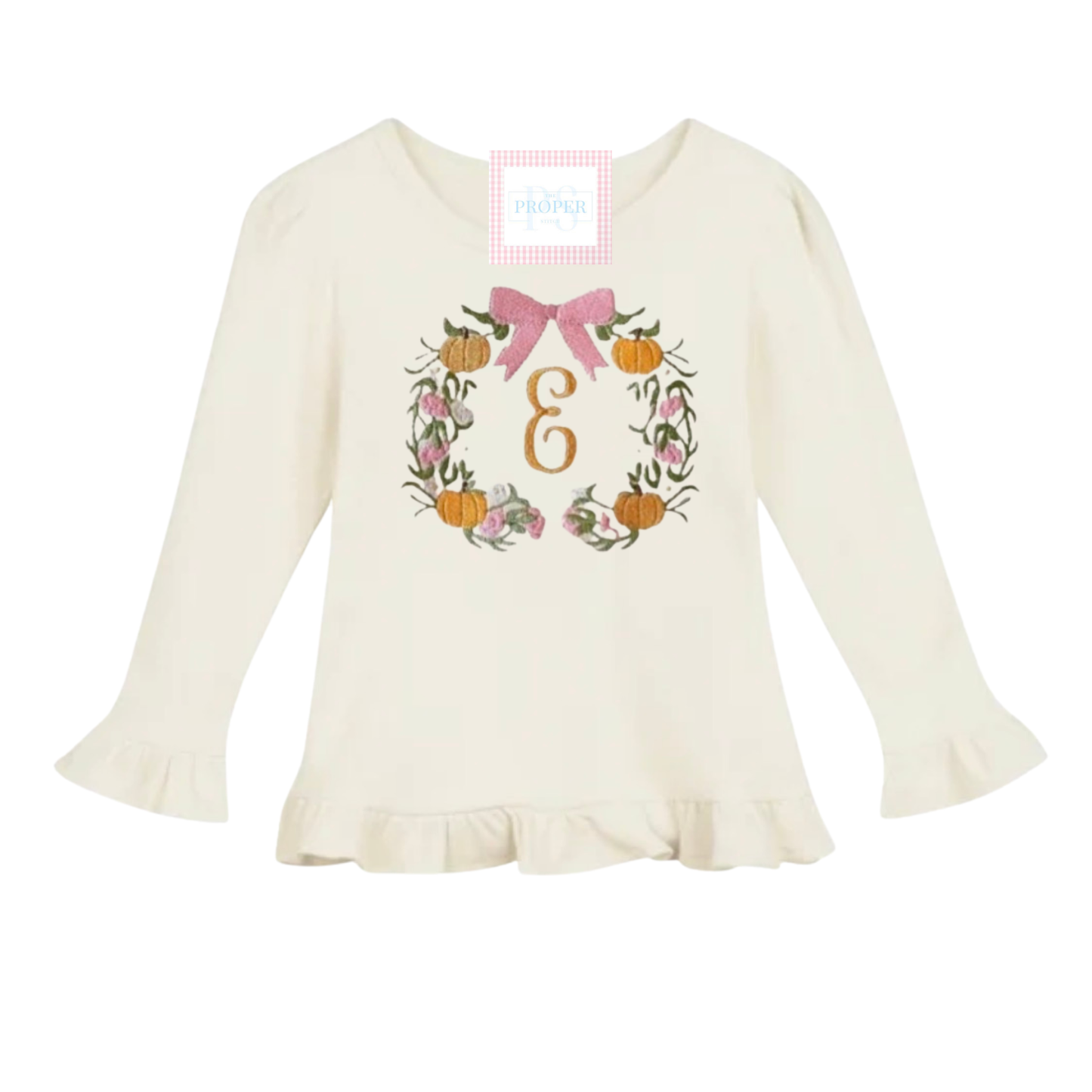 Pumpkin Monogram Long Sleeve