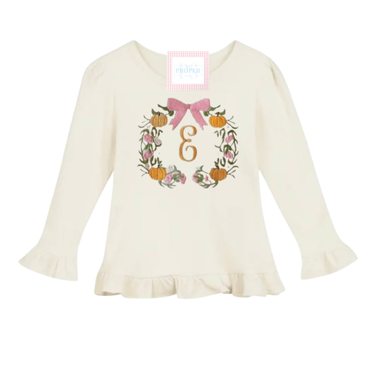 Pumpkin Monogram Long Sleeve
